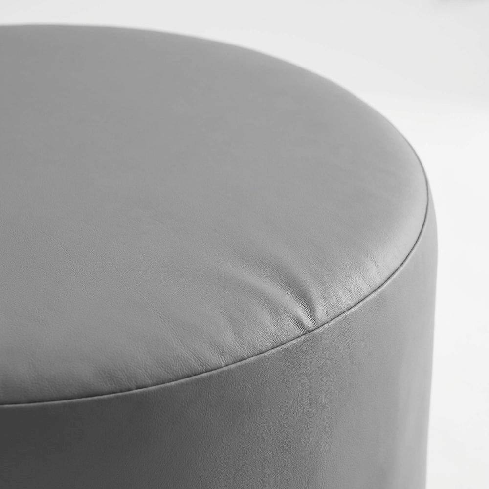 Alt View 2. FurniFact - Round outdoor coffee table cover with waterproof fabric for weather protection - Gray.