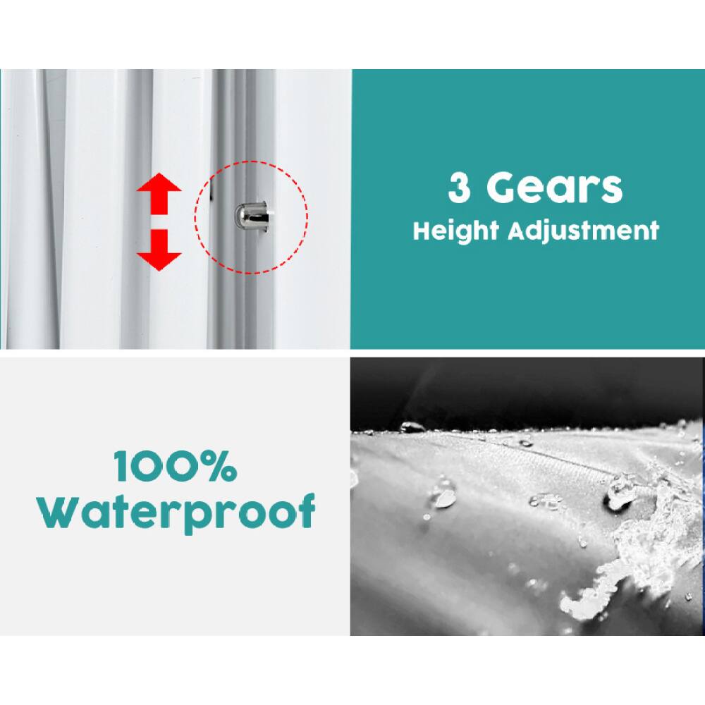3 Gears  
Height Adjustment  

100% Waterproof