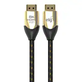 ELG - 8K Certified HDMI Cable 144Hz 2.1 with Ultra High-Speed 48Gbps Ethernet for TV or Monitor - Black