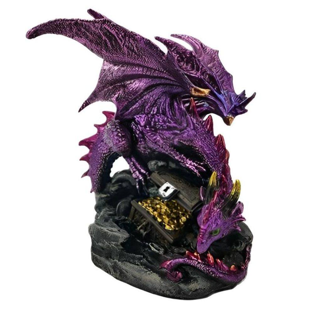 FC Design - 6.25"H Dragon Guarding Treasure Figurine Statue Office/Computer Desk Tabletop Medieval Gaming Home Decor Gift - Multi-Color