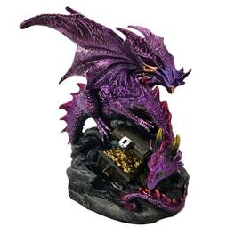 FC Design - 6.25"H Dragon Guarding Treasure Figurine Statue Office/Computer Desk Tabletop Medieval Gaming Home Decor Gift - Multi-Color