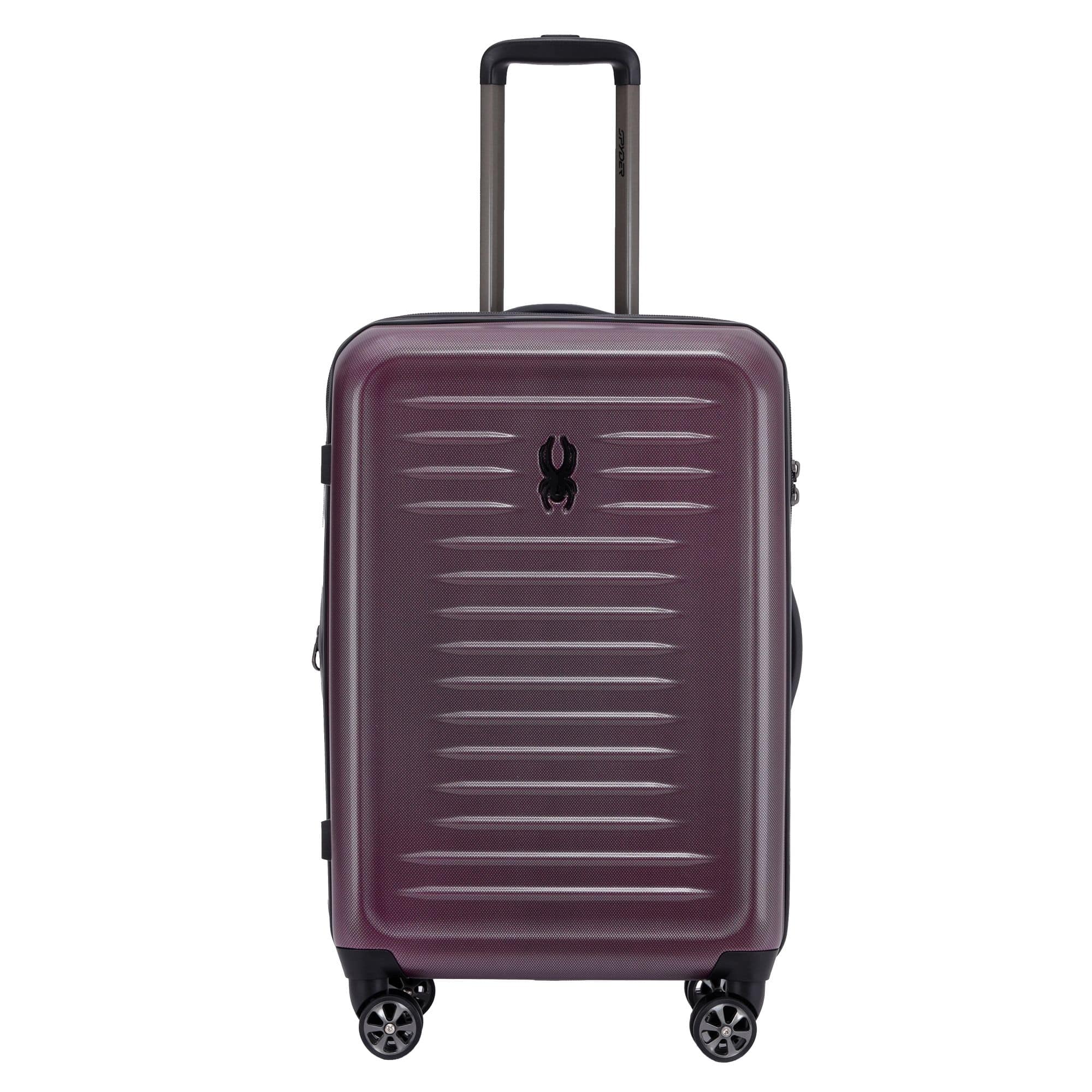 Spyder - Rails 25 Inch Expandable Hardside Upright Suitcase with 360 Spinner Wheels, TSA Approved Lock - Burgundy