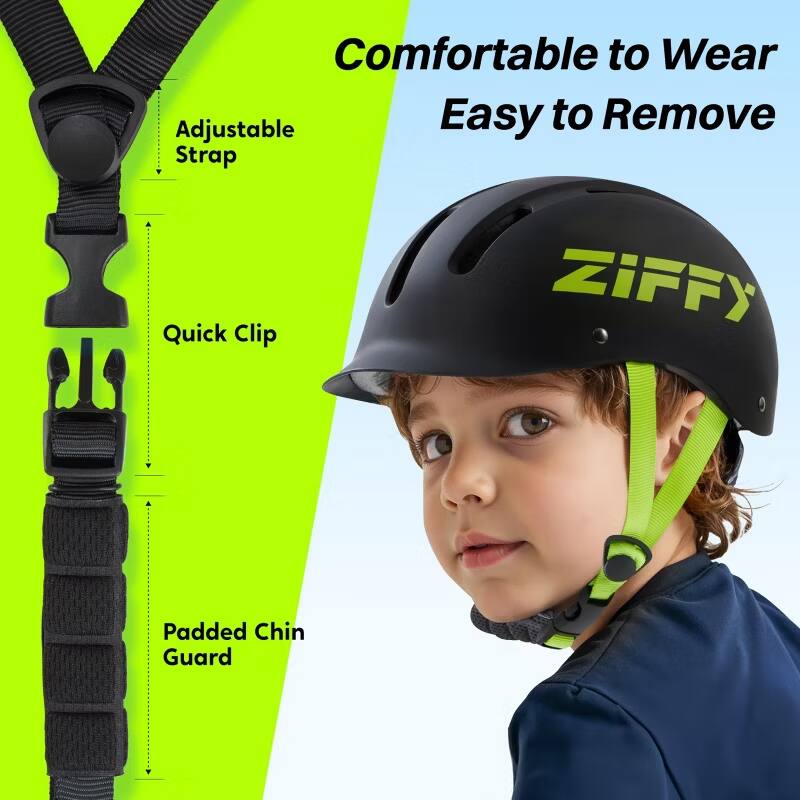 Comfortable to Wear  
Easy to Remove  
Adjustable Strap  
Quick Clip  
Padded Chin Guard