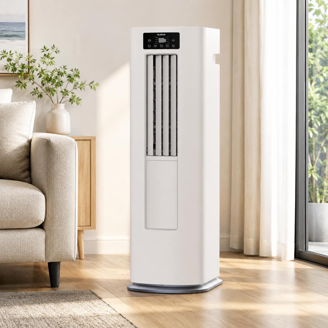 Airplus - 7800 BTU Portable Air Conditioner with Heater and Remote - White