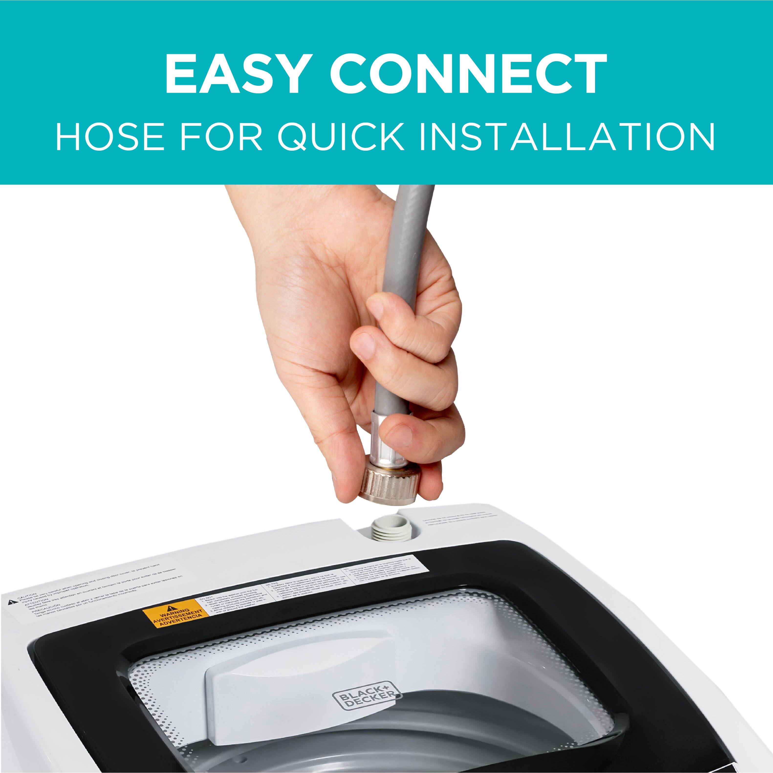 Alt View 11. Black+Decker - Small Portable Washer,Portable Washer 0.9 Cu. Ft. with 5 Cycles, Transparent Lid & LED Display - White.