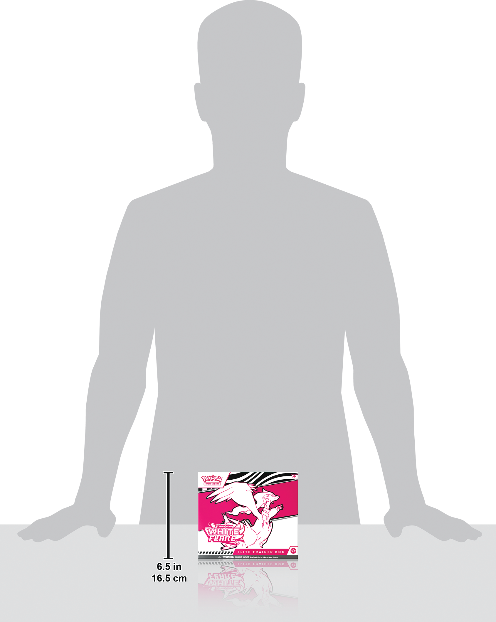 The text on the image reads: "TORAT P WHITE FLARE BOX - 16.5 cm 6.5 in."