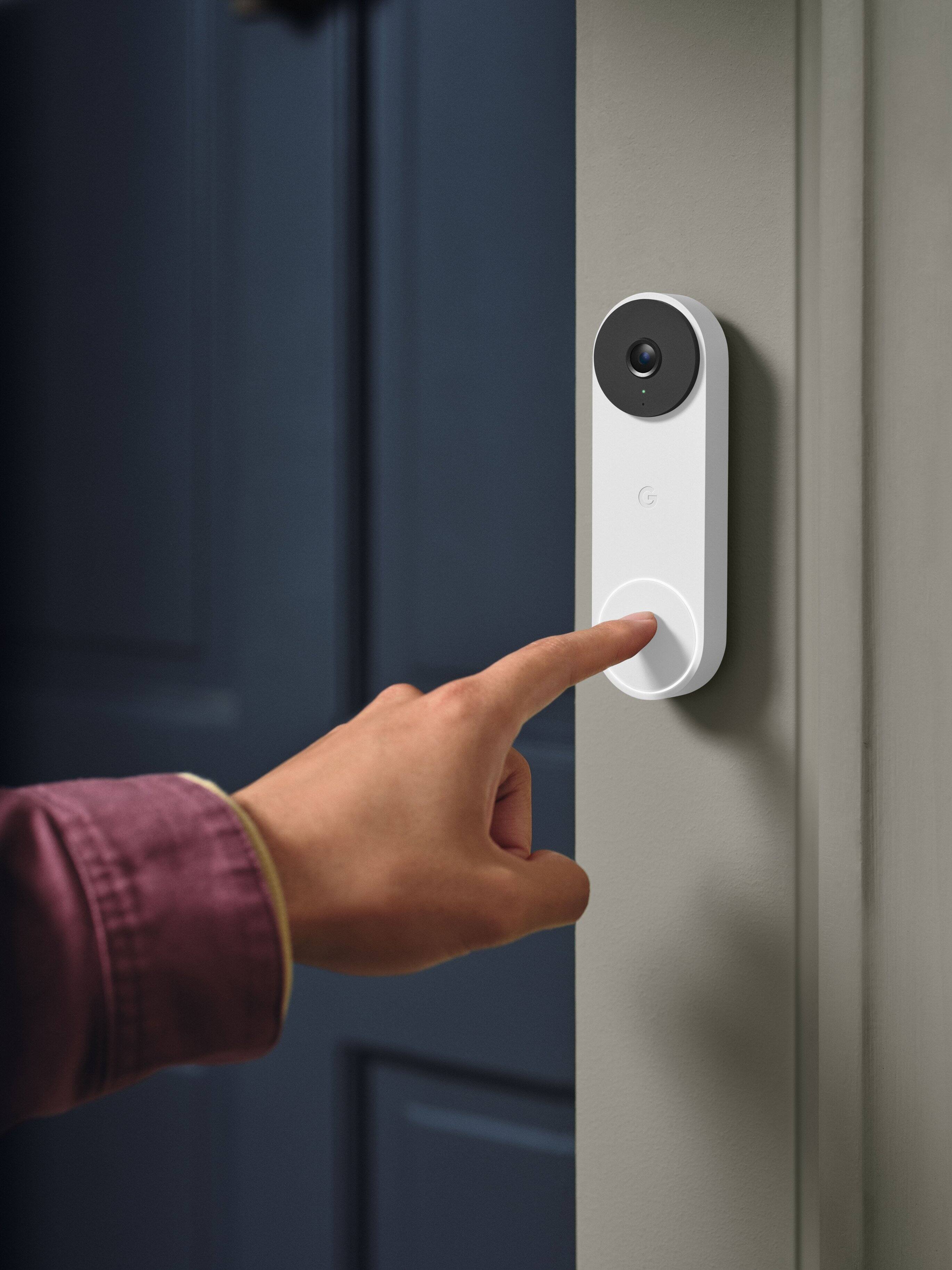 Alt View 20. Google - Nest Doorbell (wired, 3rd gen) - Latest Model - 2K Video and Gemini - Snow.