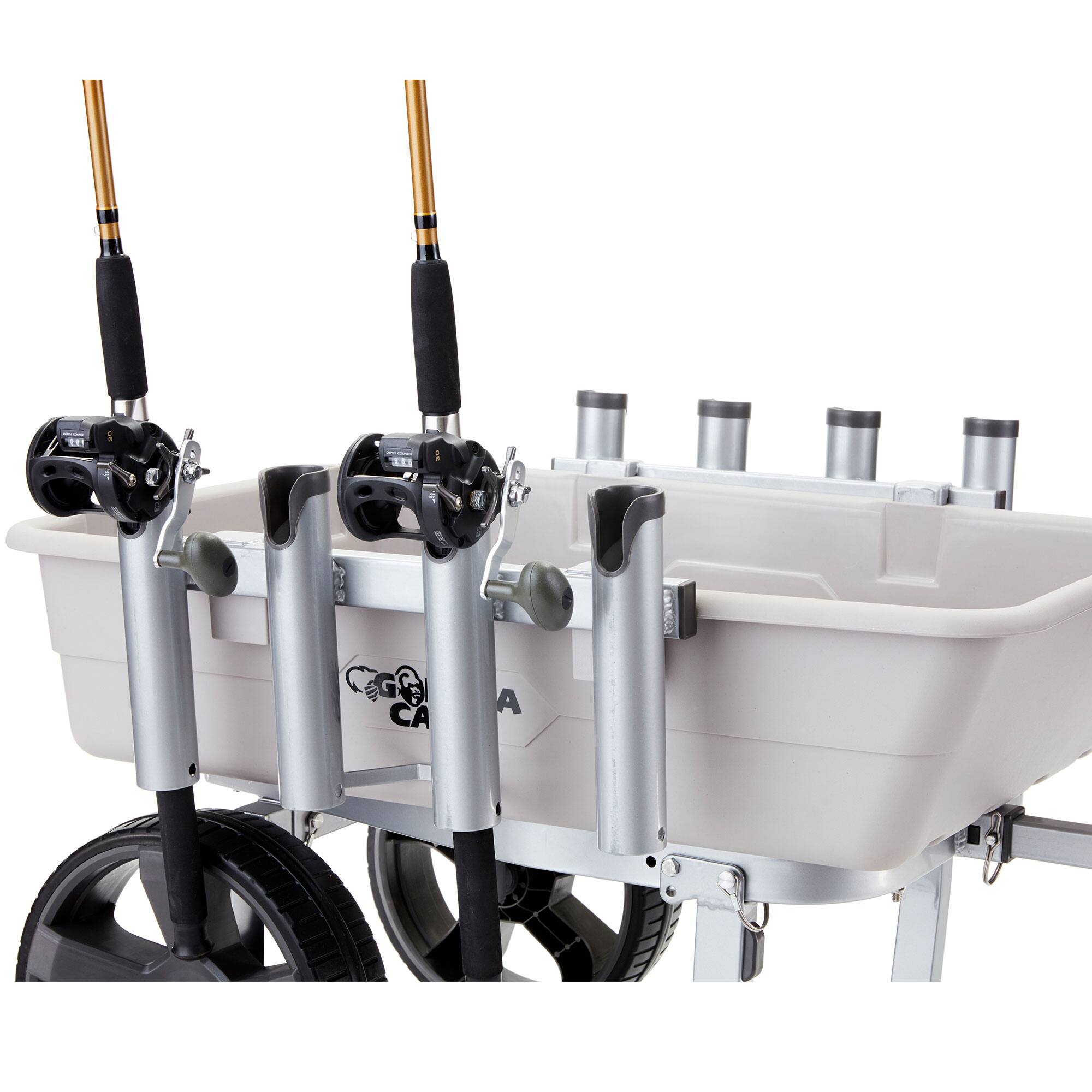 Alt View 7. Gorilla Carts - Gorilla Carts 200 Pound Capacity Heavy Duty Poly Fish and Marine Utility Cart - Gray.