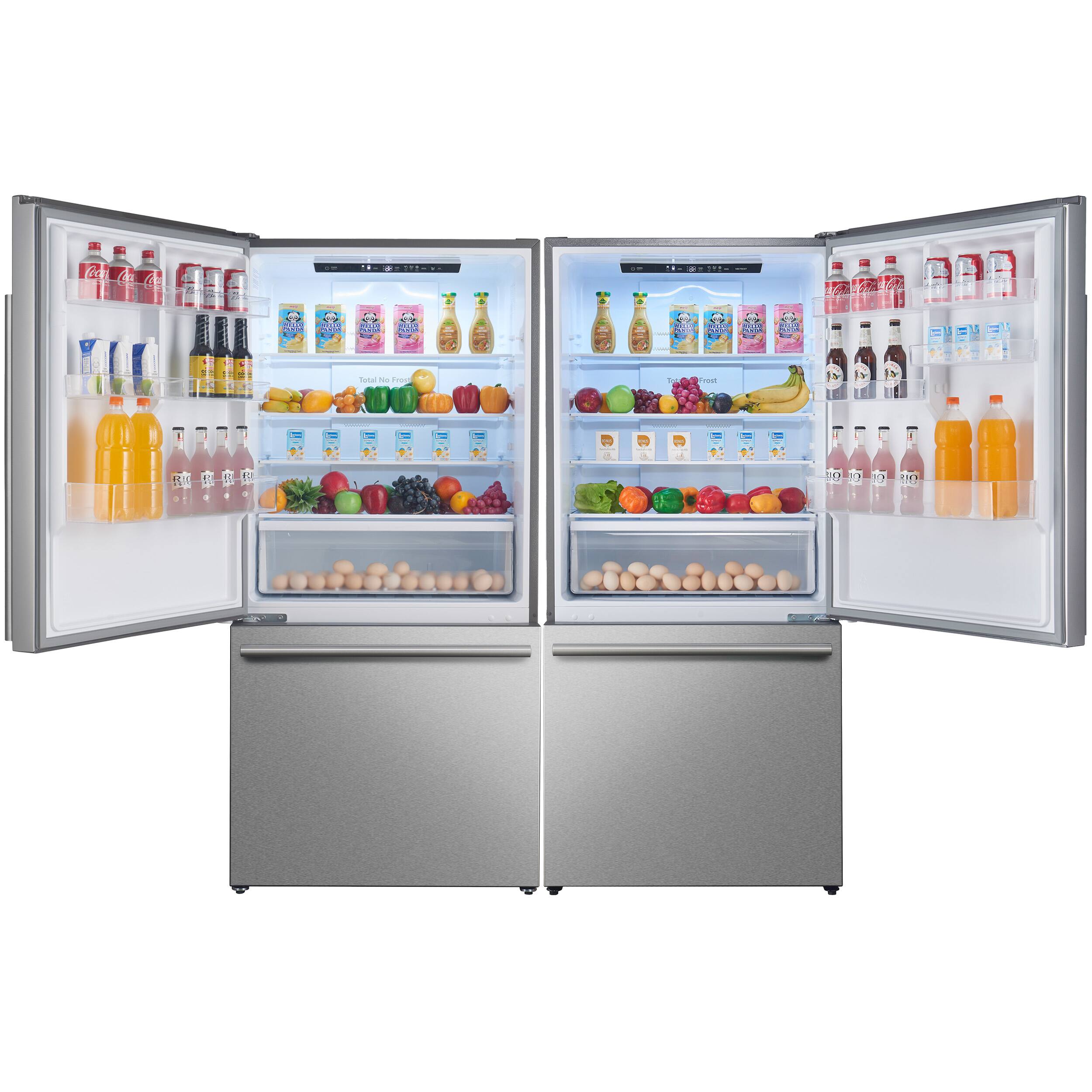 Alt View 1. Forno Appliances - Milano 34.4 Cu. Ft. Freestanding Dual Bottom Freezer Refrigerator - Stainless Steel.