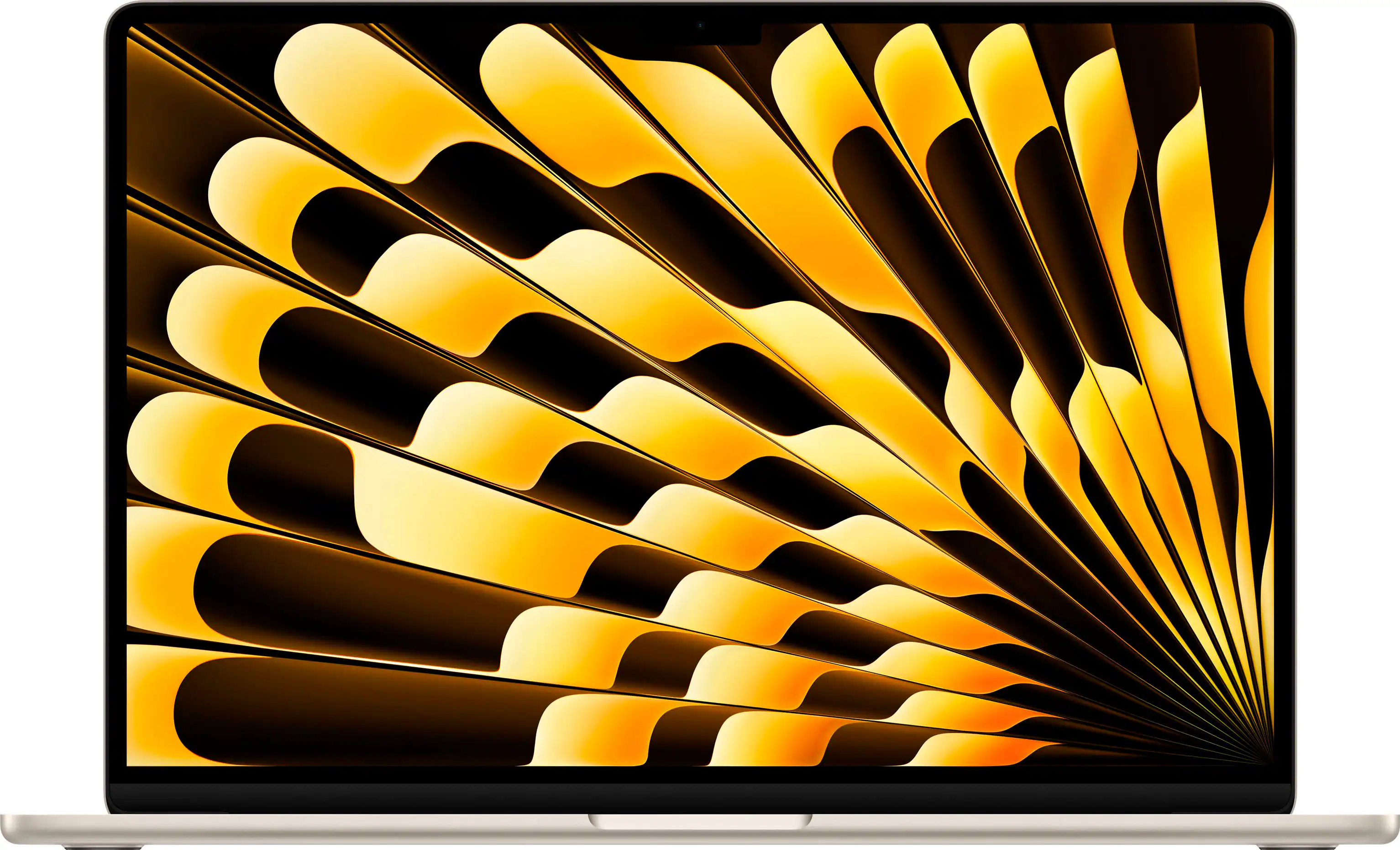 Front. Apple - MacBook Air 15-inch Laptop - Apple M4 chip Built for Apple Intelligence - 16GB Memory - 512GB SSD - Starlight.