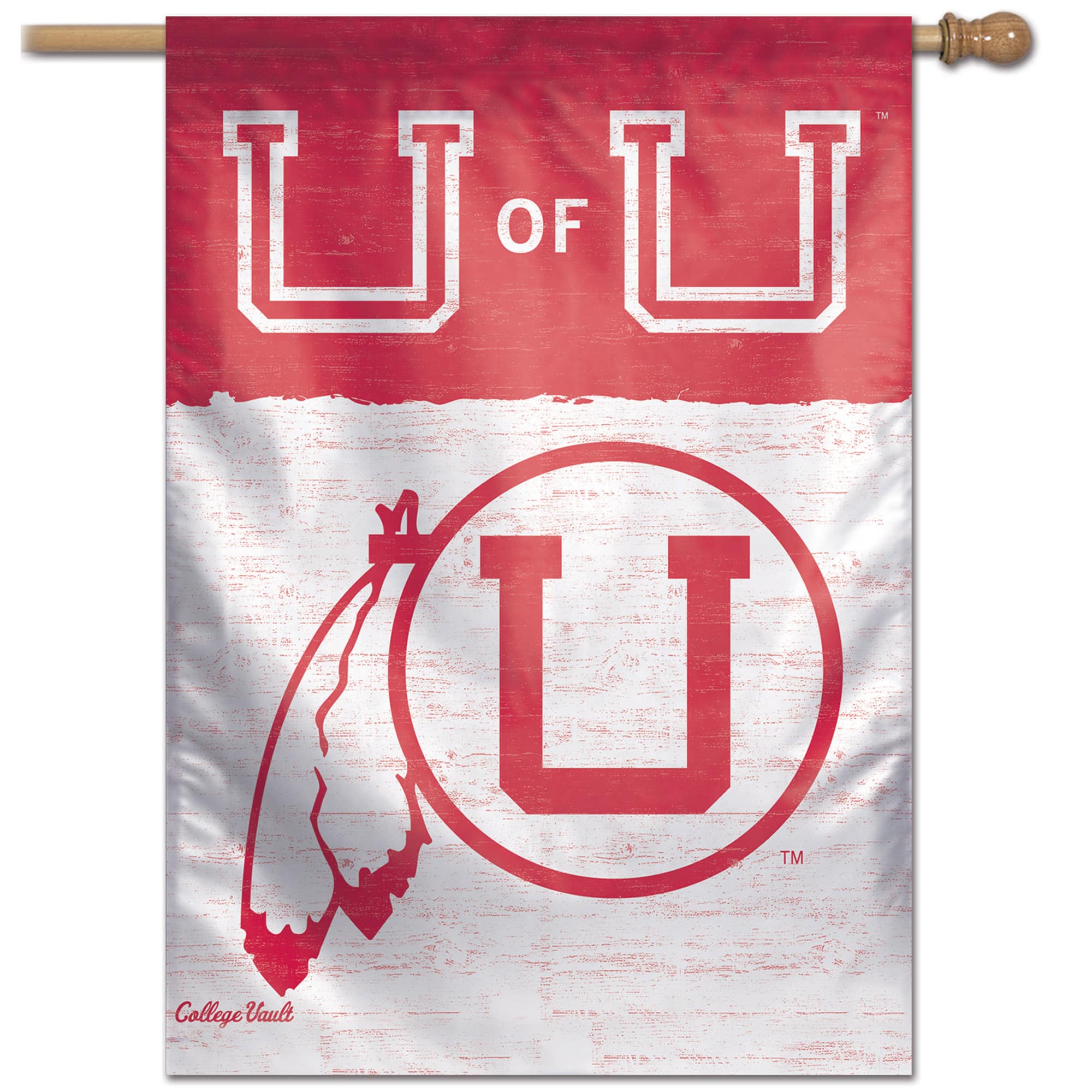 WinCraft - Utah Utes 28" x 40" College Vault Single-Sided Vertical Banner - Multicolor