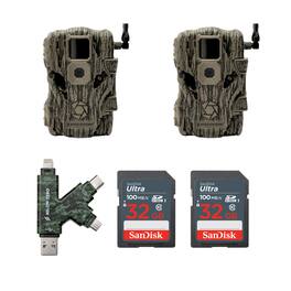Stealth Cam - Fusion X 26 MP Trail Camera (Verizon) with Solar Panel Bundle 2-Pack