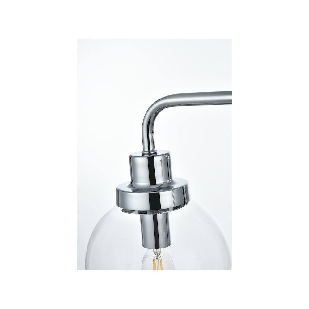 Alt View 2. Living District - Hanson 19 inch Wall Sconce in Chrome - Chrome And Clear.