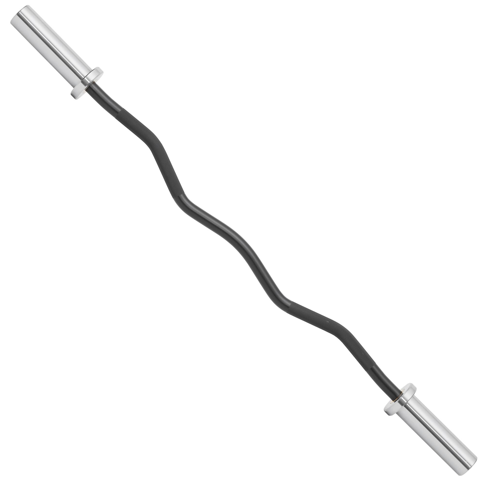 Alt View 1. Philosophy Gym - 47-in EZ Curl Olympic Barbell - 400LB 4 Needle Bearing 2-in Barbell - Chrome.