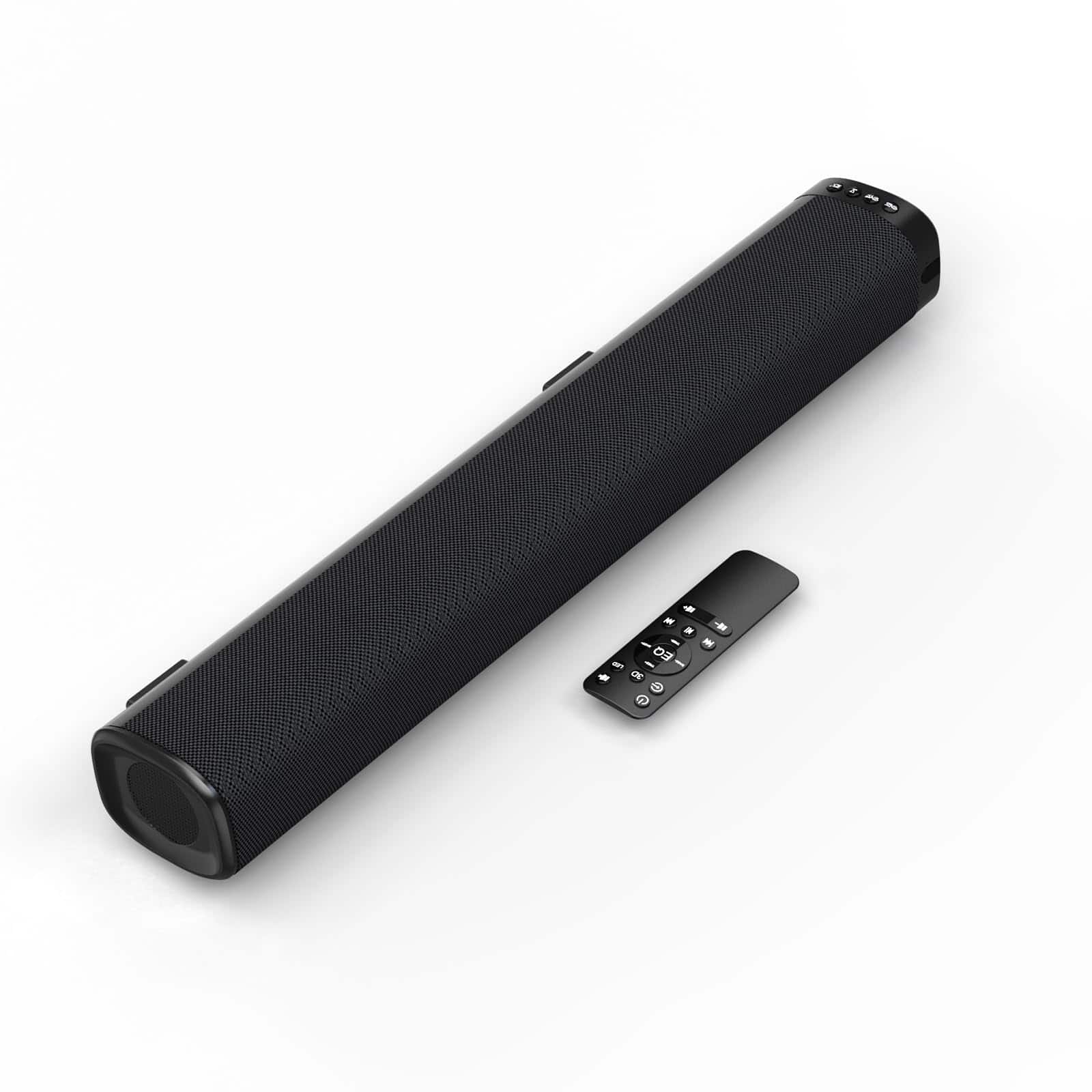 Dazzling Pops - Sound Bar Surround System For Tv -sound Smart 3d Home Theater Audio Colorful Rgb Lighting Effects Arc tooth - Black-SL01