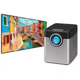 GPX - 720p Vertical Projector with Bluetooth Transmitter with Screen, PJ504VPS