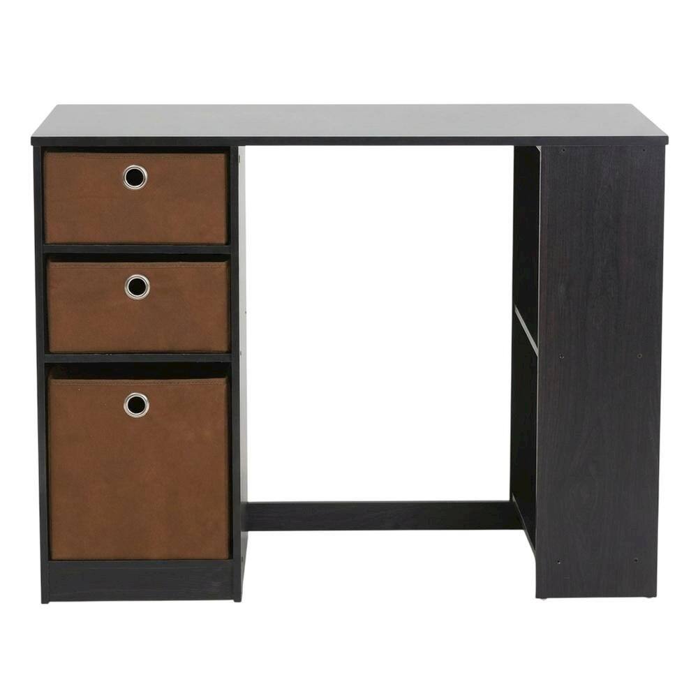 Back. BisonOffice - Modern Espresso Computer Desk with Spacious Surface and Sturdy Build - Espresso.