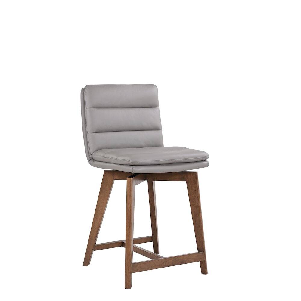 Alt View 2. Porter Designs - Castor Genuine Leather Dining Chair - Gray.