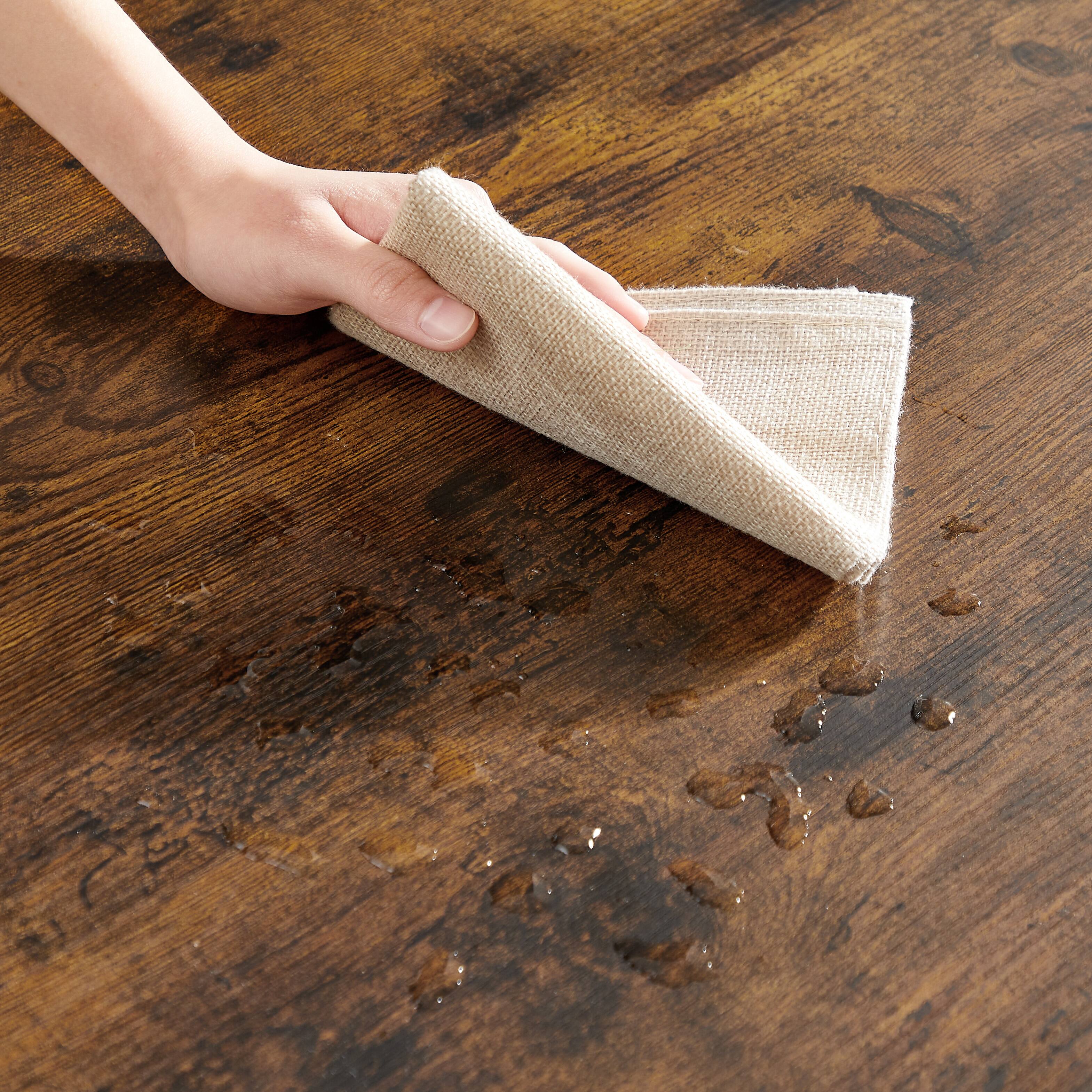 Alt View 9. Tiramisubest - 70.9"Rectangular Waterproof Large Dining Table for 8 People,Deluxe Family Dining Table with Adjustable Legs,Rustic Brown - Black,Rustic Brown.