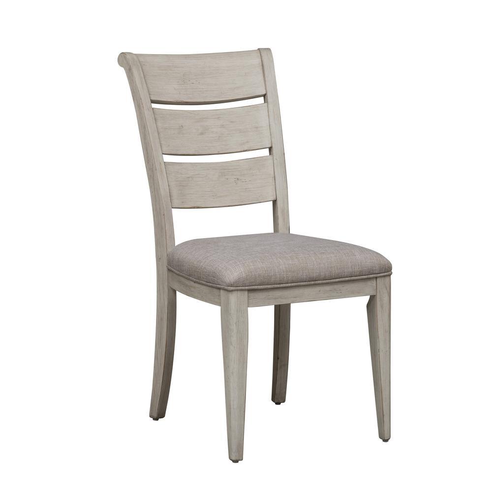 Alt View 2. Liberty Furniture Industries - Ladder Back Upholstered Side Chair (RTA)-Set of 2 - White.