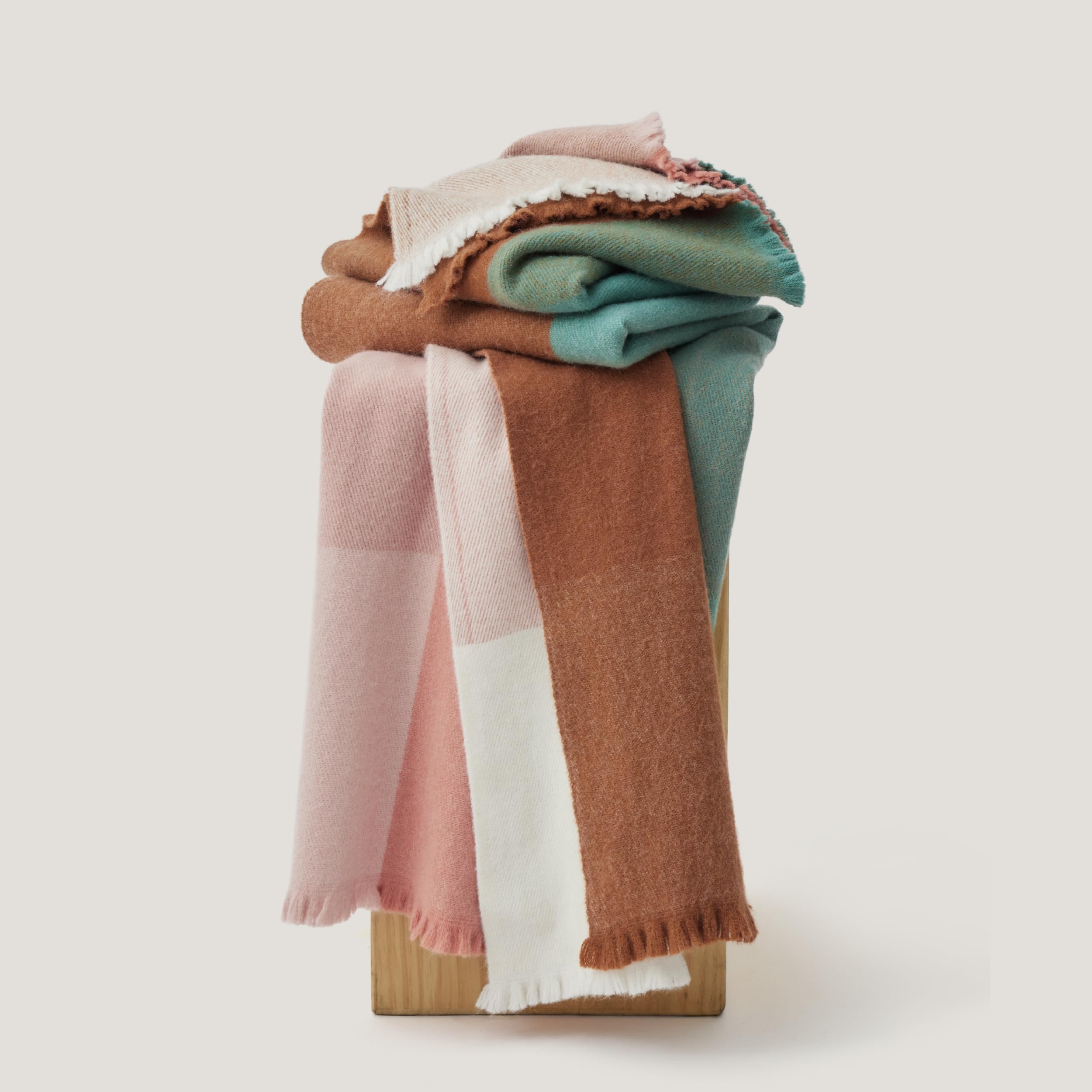 Alt View 8. Paradigms Interiors - Double Alpaca Throw Blanket - Warm Soft For Couch Luxury Decorative Fleece Fall Plaid Gift Mother's Day Hou... - Harvest Multi-Alpaca-Wool Blend.