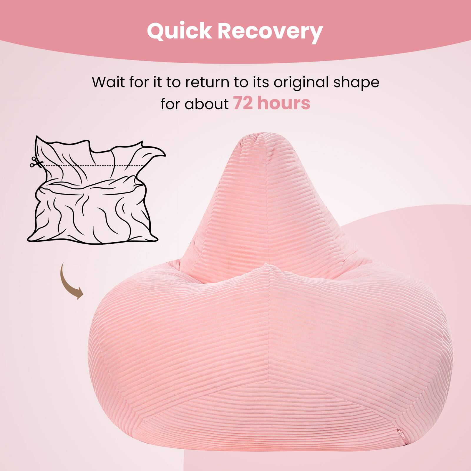 Quick Recovery

Wait for it to return to its original shape for about 72 hours