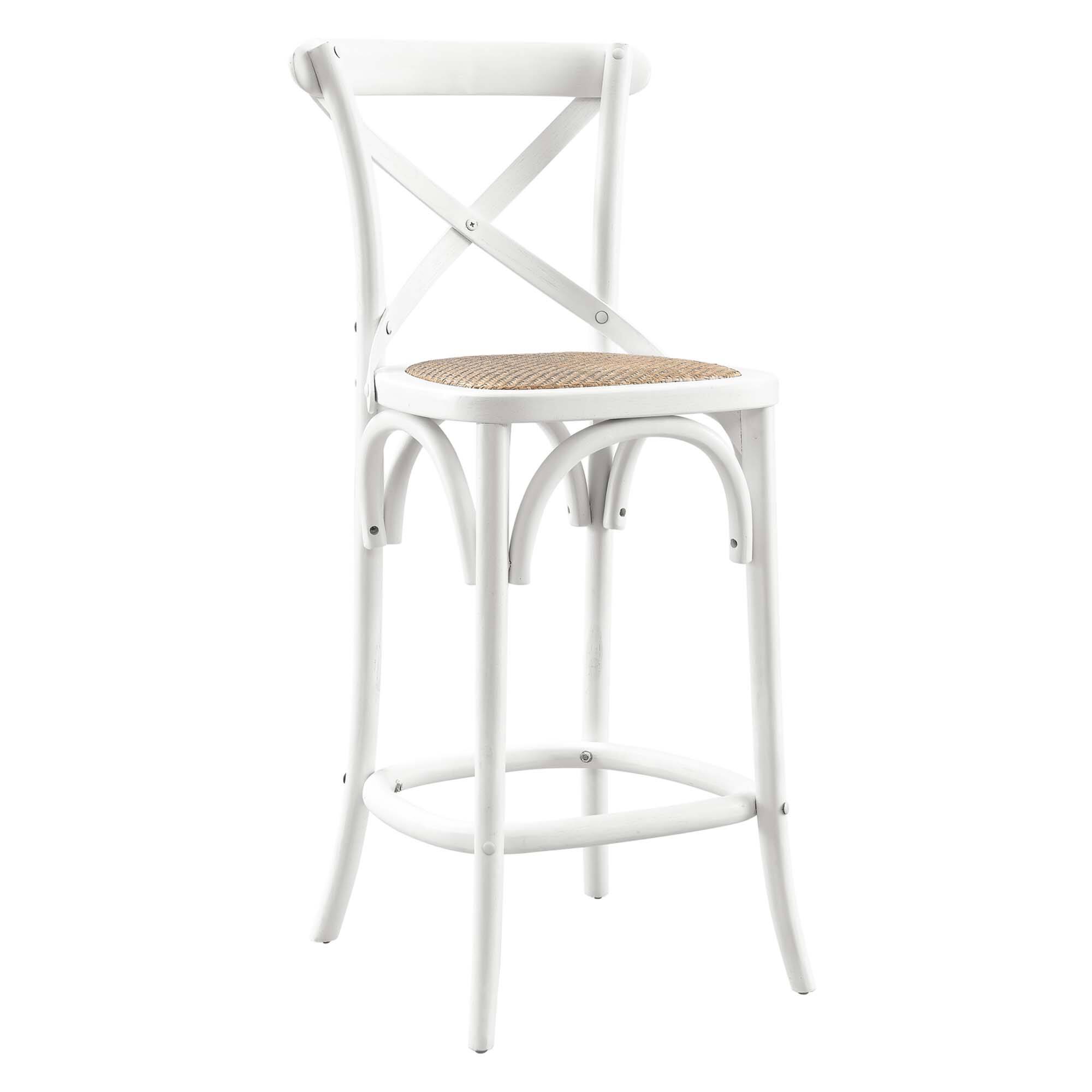 Gear Counter Stool by Modway - White