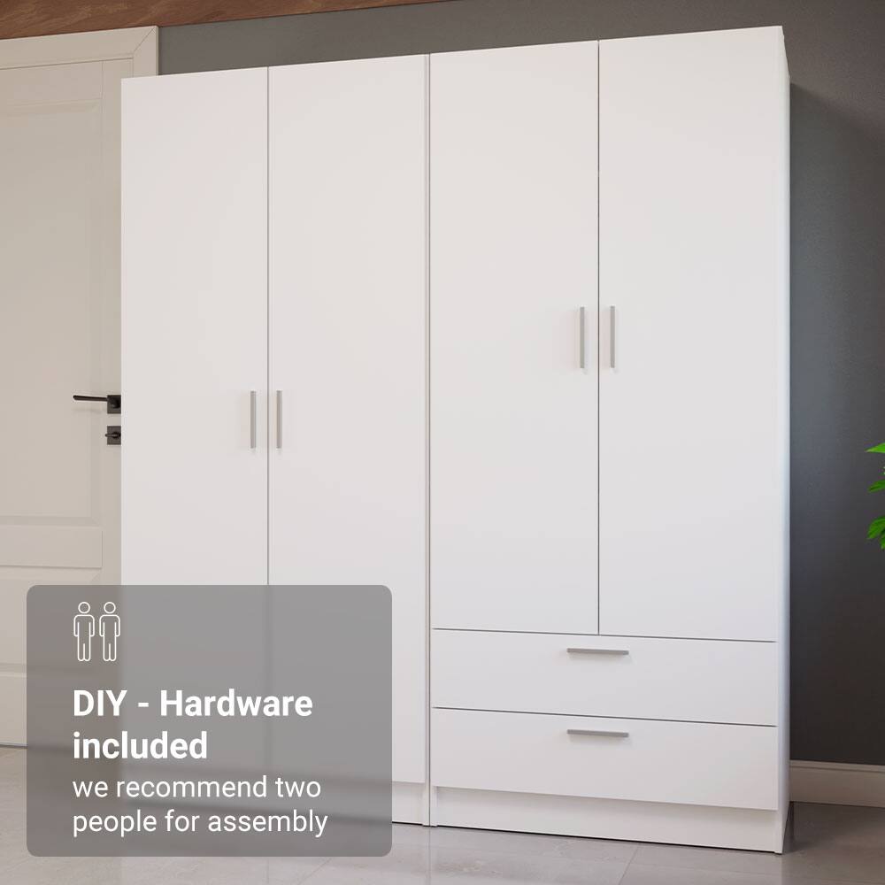 DIY - Hardware included  
we recommend two people for assembly