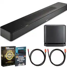 Smart Dolby Atmos Soundbar 600 + Bose Bass Module 500 + 1-Year Extended Warranty Package - Black