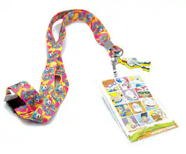 Silver Buffalo - Nickelodeon Ren & Stimpy Lanyard With ID Badge Holder And Removable Charm - Yellow