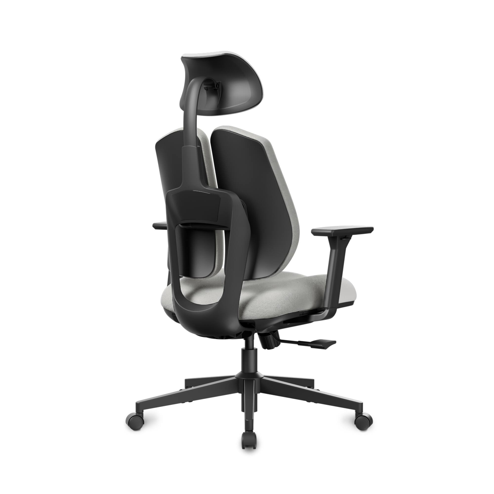 Left. Eureka Ergonomic - Dual Backrests Ergonomic Adjustable Office Chair - Light Grey.