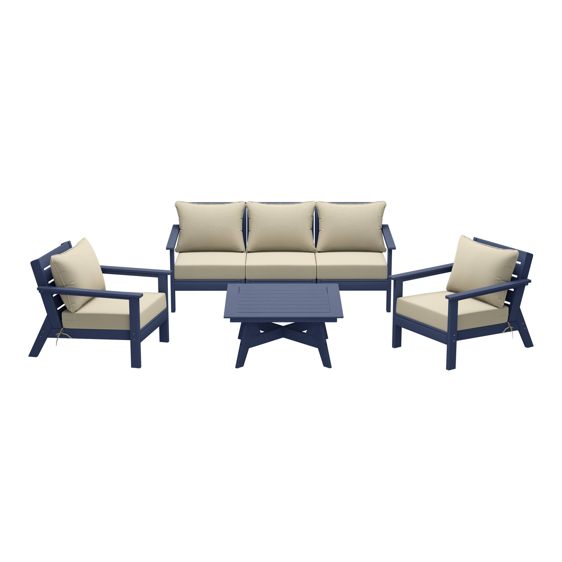 Navy Blue/Beige