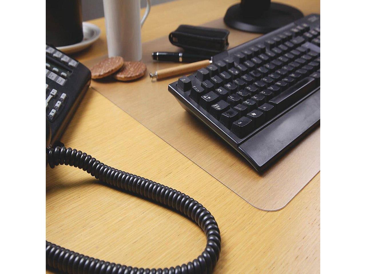 Alt View 2. Floortex - Floortex Anti-Microbial Desk Pad 19"x24" Clear FPHMTM4861EV.