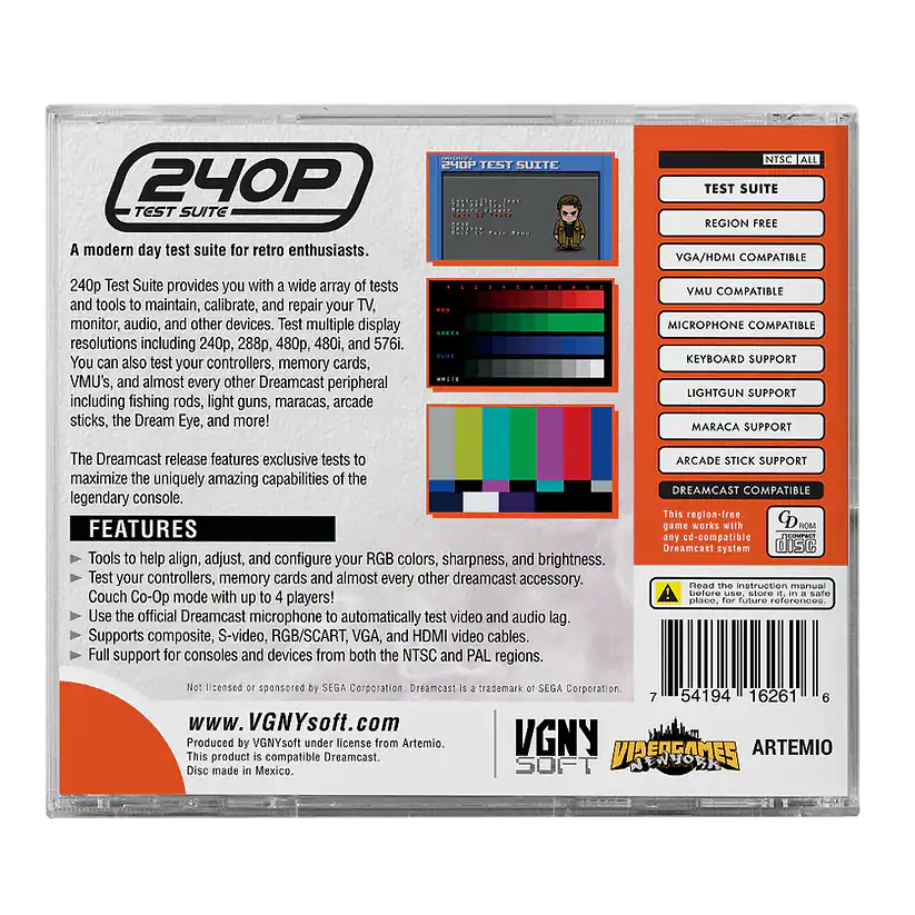 240P TEST SUITE For Dreamcast Nintendo Dreamcast - Best Buy