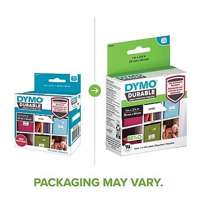 LW 1hx2%ki K 2% in 1 1h ma K 54 25 DYMO DURABLE LW onvo Ca YMO DYMO DURABLE 1in x 2% in DIMO f mT X 54 25 a NOUVEAU 80% IR PACKAGING MAY VARY.