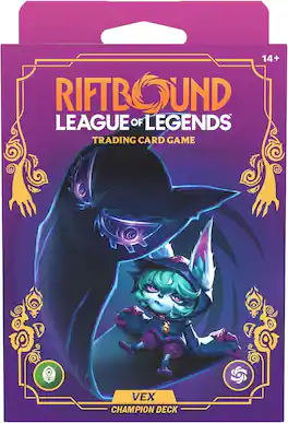Riftbound - League of Legends TCG Unleashed - Champion Deck: Vex - Ready-to-Play Character, Trading Card Game