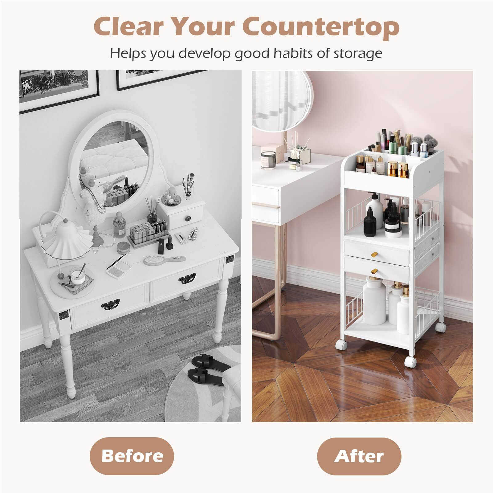 Clear Your Countertop  
Helps you develop good habits of storage  

Before  

After