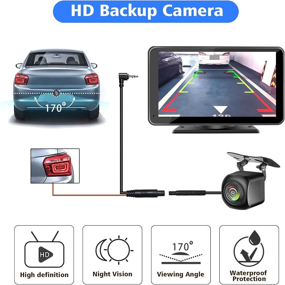 HD Backup Camera

- High definition
- Night Vision
- 170° Viewing Angle
- Waterproof Protection