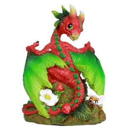 Pacific Trading - Strawberry Garden Dragon by Stanley Morrison Home Decor Figurine 4.9 inch