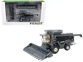SpecCast Collectibles - Fendt Ideal 8 Combine with Grain Head and 12 Row Corn Head Gray 1/64 Diecast Model by SpecCast