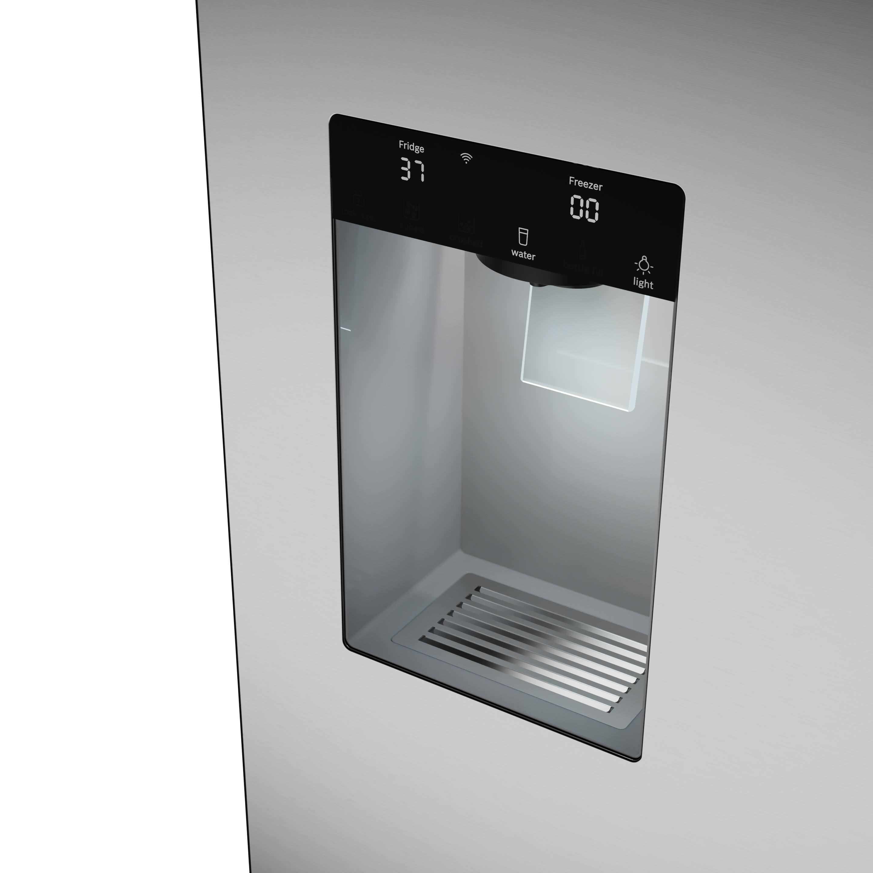 Fridge 37 degrees water Freezer 00 degrees light