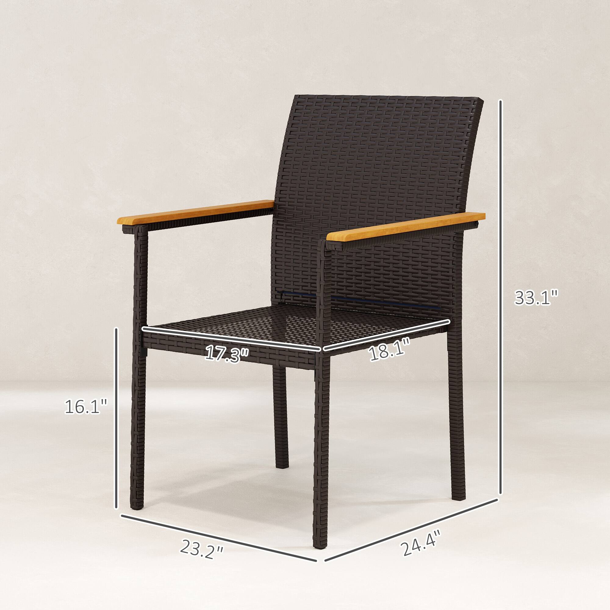 The dimensions of the chair are:

- Height: 33.1"
- Width: 24.4"
- Depth: 23.2"
- Seat height: 17.3"
- Back height: 18.1"