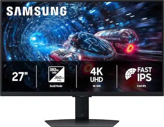 SAMSUNG 27" 180Hz UHD 360Hz FHD Dual Mode 4K UHD FAST IPS
