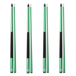 GSE Games & Sports Expert - Set of 4 Matte Fiberglass Graphite Composite Billiard Pool Cue Stick - 18/19/20/21oz Each - Green