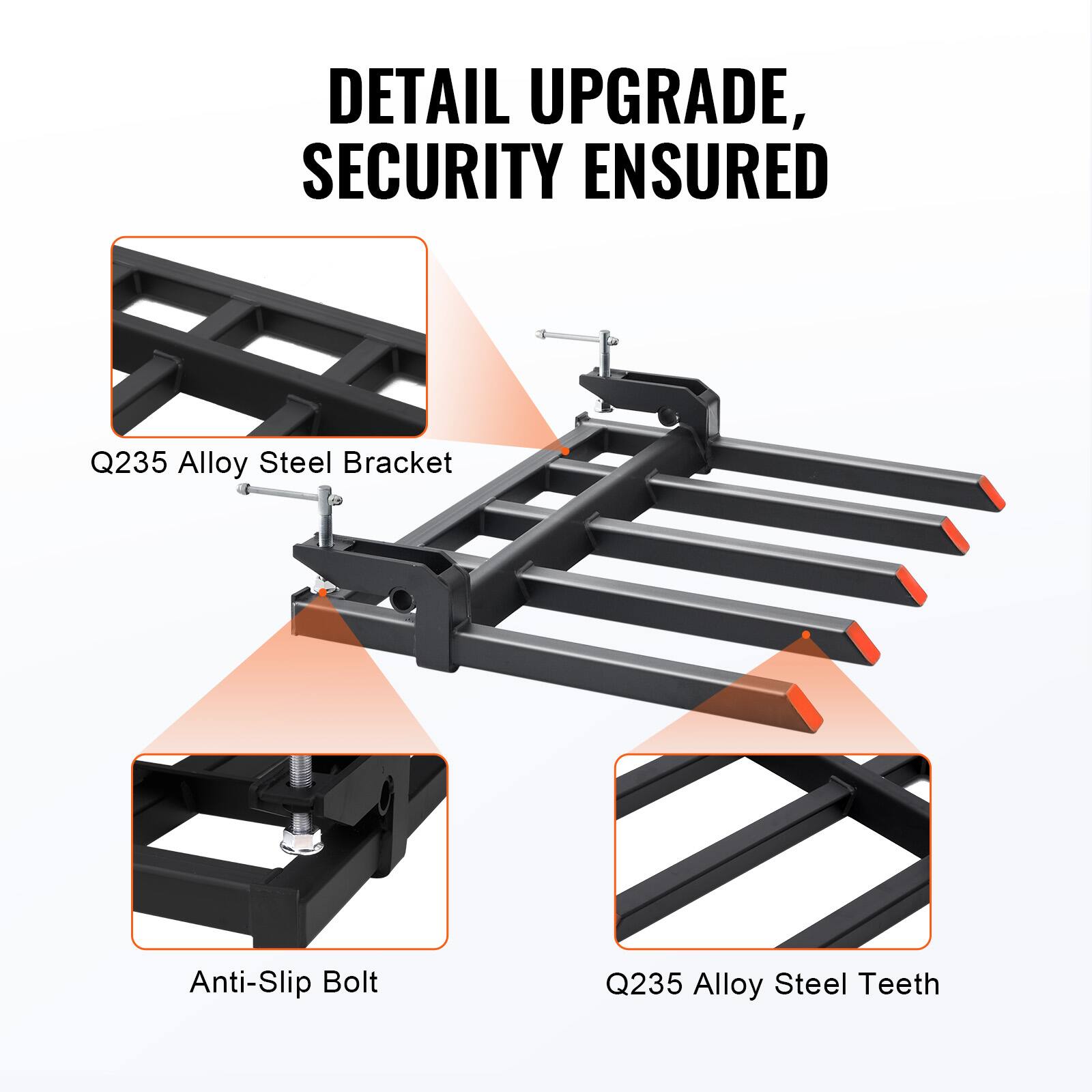 DETAIL UPGRADE, SECURITY ENSURED

- Q235 Alloy Steel Bracket
- Anti-Slip Bolt
- Q235 Alloy Steel Teeth