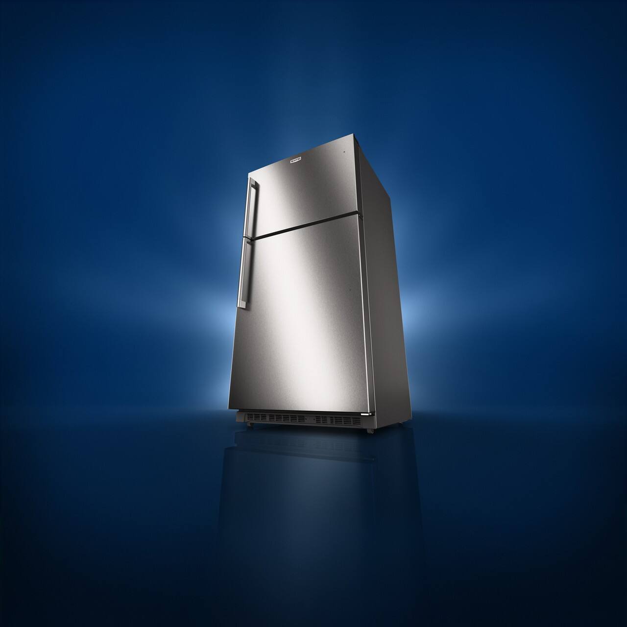 Alt View 1. Maytag - 21 Cu. Ft. Top-Freezer Refrigerator with Garage Mode - Fingerprint-Resistant Stainless Finish.