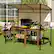Alt View 3. Gymax - Gymax 7.8 x 4.4 FT Grill Gazebo Outdoor Patio BBQ Canopy w/ Metal Shelves for Backyard - Beige.