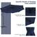 Specific Details of Hanging Patio Umbrella: Enhanced 8-Rib Metal Frame, Durable Rib Protector, Convenient Loop, Strap.