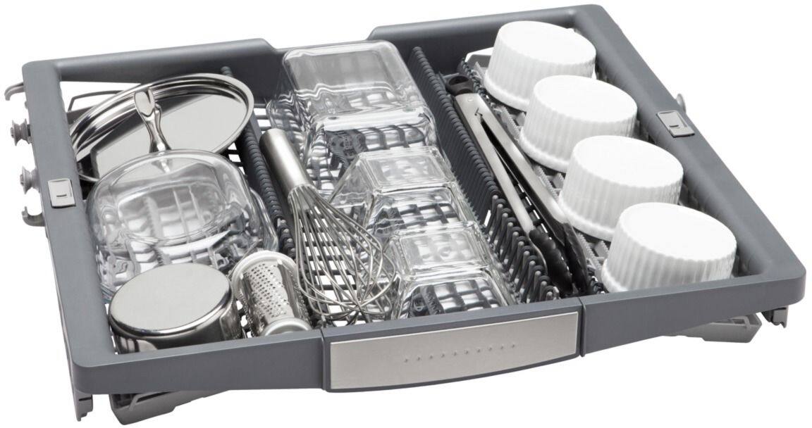 Alt View 30. Bosch - 800 Series 24" Top Control Smart Built-In Stainless Steel Tub Dishwasher with 3rd Rack, 42 dBA - White.