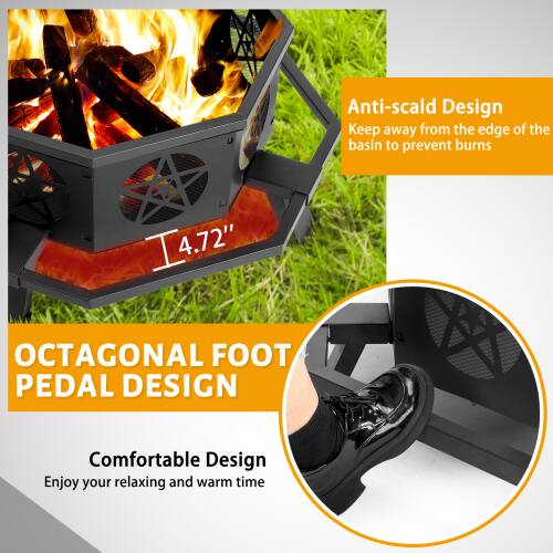 Anti-scald Design  
Keep away from the edge of the basin to prevent burns

4.72"

OCTAGONAL FOOT PEDAL DESIGN

Comfortable Design  
Enjoy your relaxing and warm time
